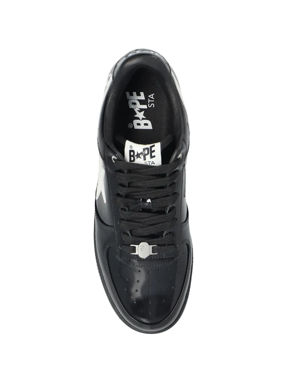 A BATHING APE #1 M2 leather sneakers Zwart