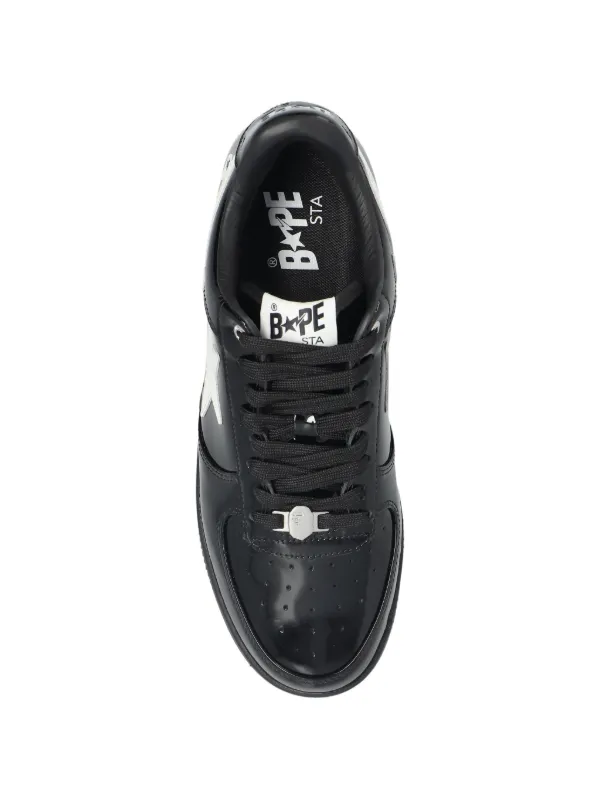A BATHING APE® #1 M2 Leather Sneakers | Black | FARFETCH RO