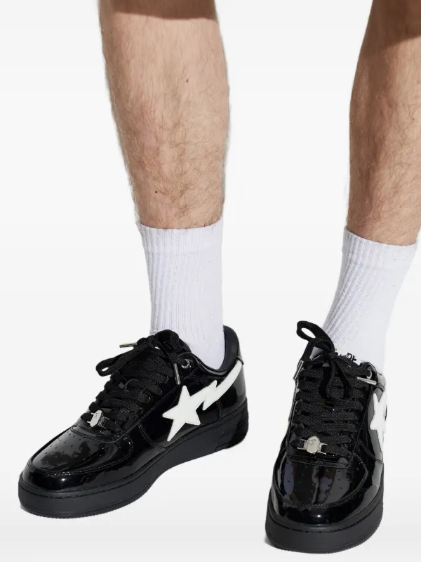 A BATHING APE® #1 M2 Leather Sneakers | Black | FARFETCH RO