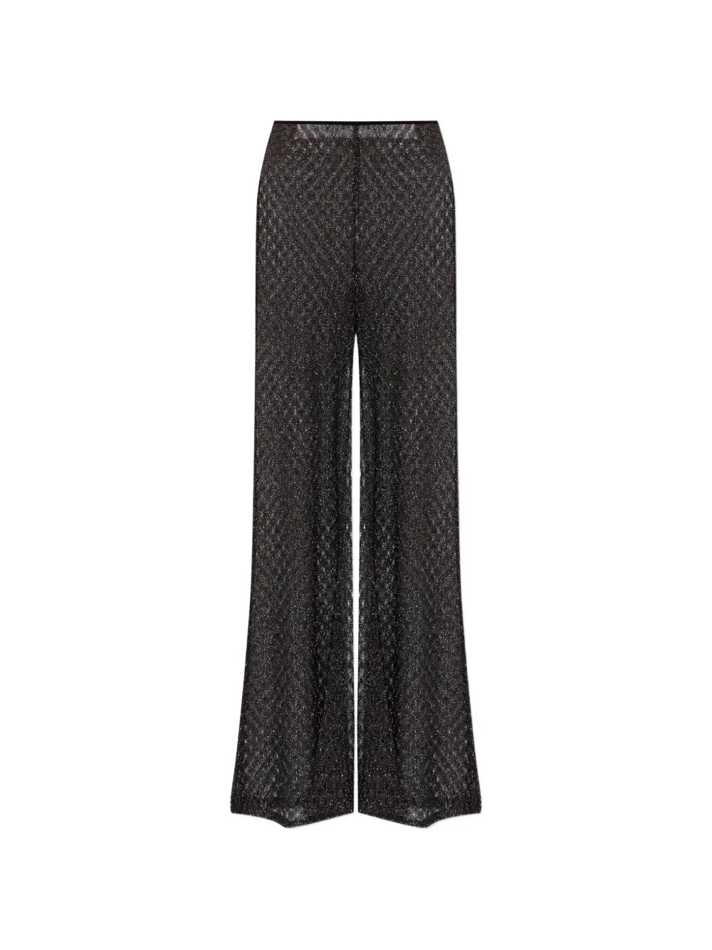 Missoni metallic-effect open-knit trousers - Schwarz
