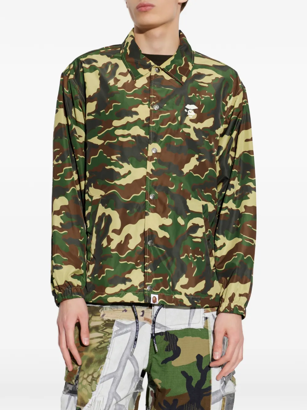 A BATHING APE Jack met camouflageprint Groen