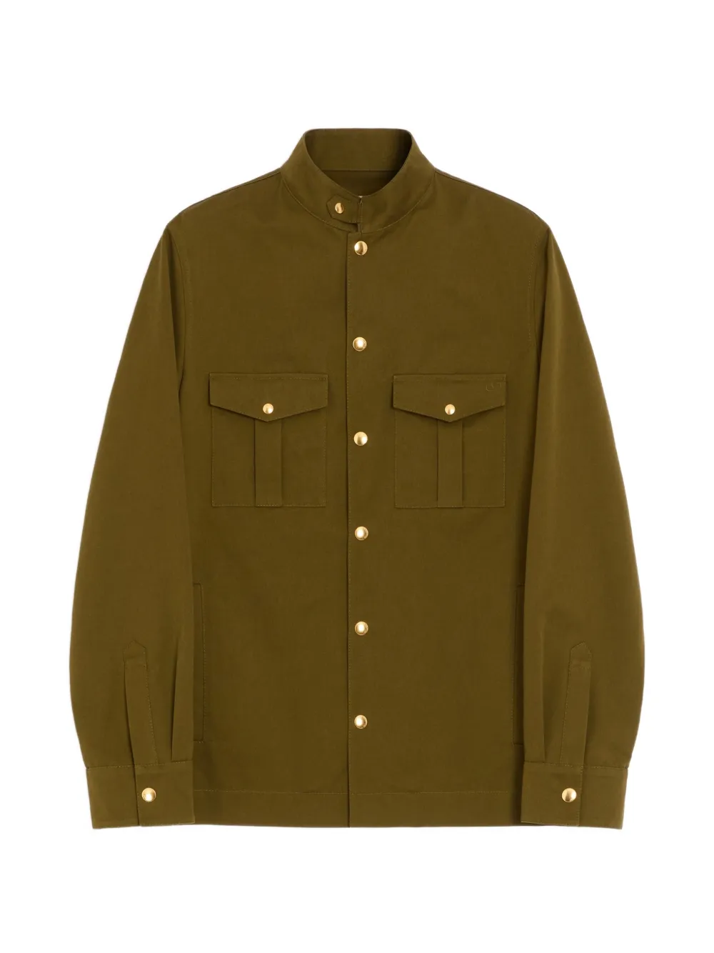 Valentino Garavani Hemdjacke aus Baumwoll-Canneté mit VLogo-Stickerei - Grün