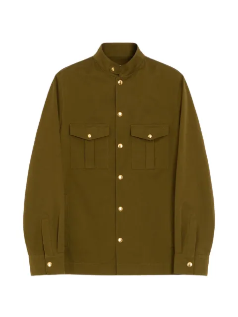 Valentino Garavani shirt jacket in canneté cotton with VLogo-embroidery