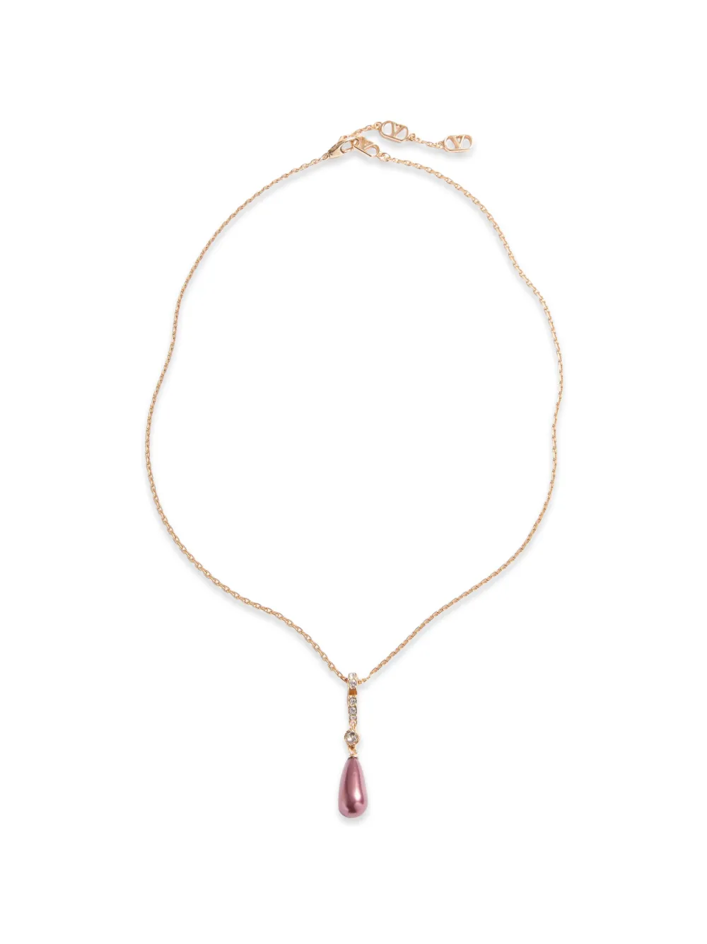 Valentino Garavani Collana Vlogo Signature con cristalli Swarovski® e dettagli in vetro e metallo - Oro