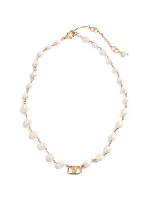 Valentino Garavani  Vlogo Signature necklace in metal and glass beads