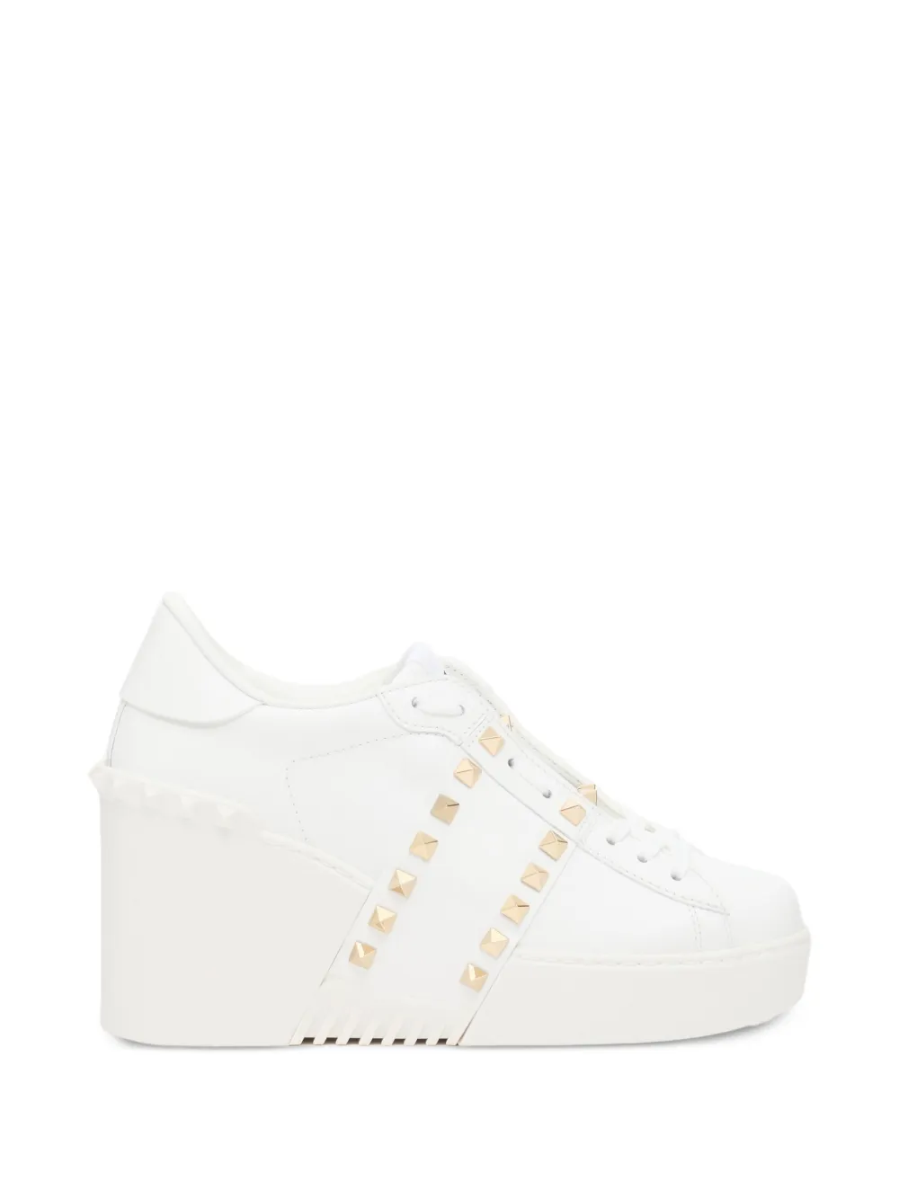 Valentino Garavani Open Disco sneakers met sleehak Wit