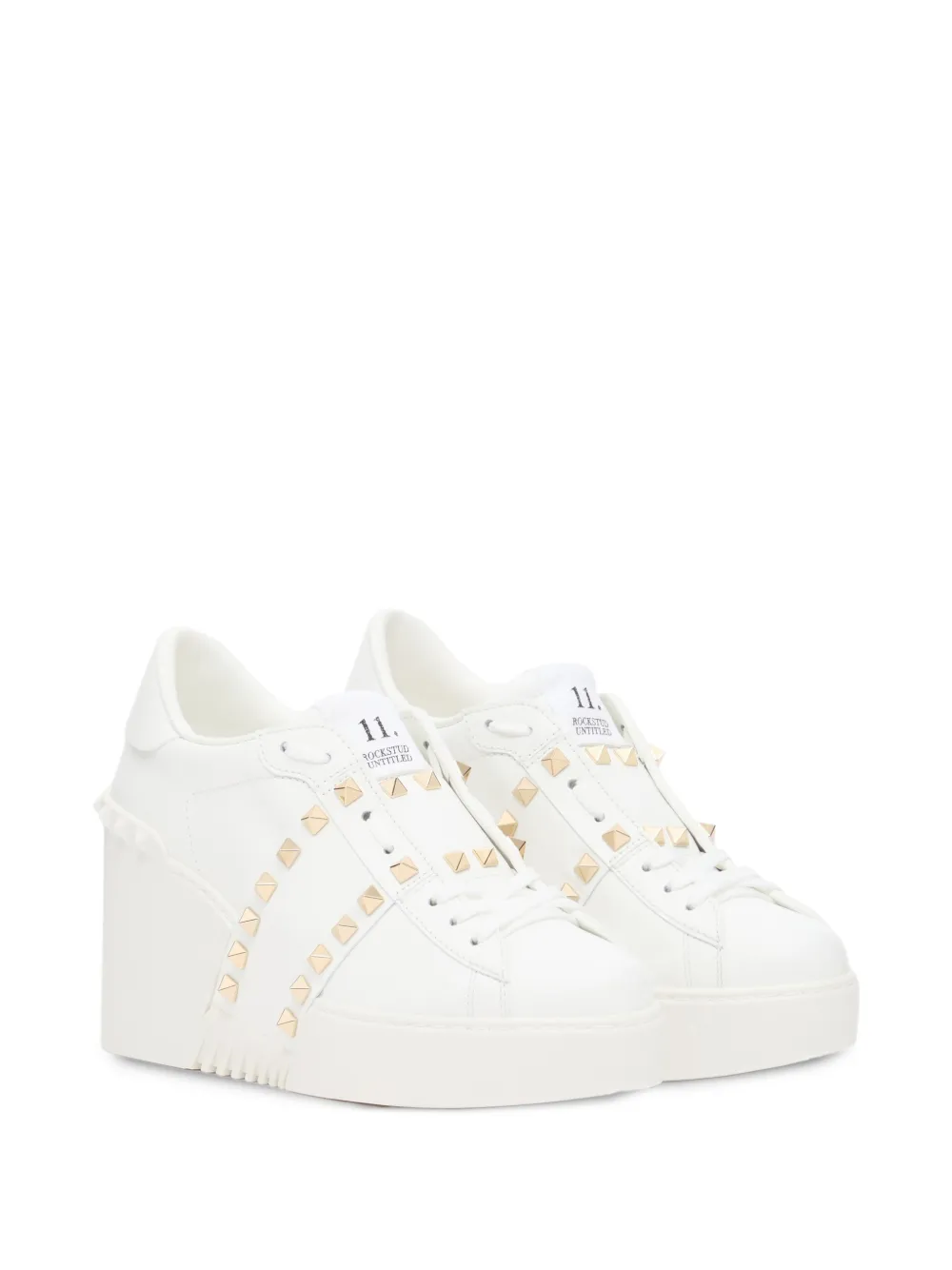 Valentino Garavani Open Disco sneakers met sleehak Wit
