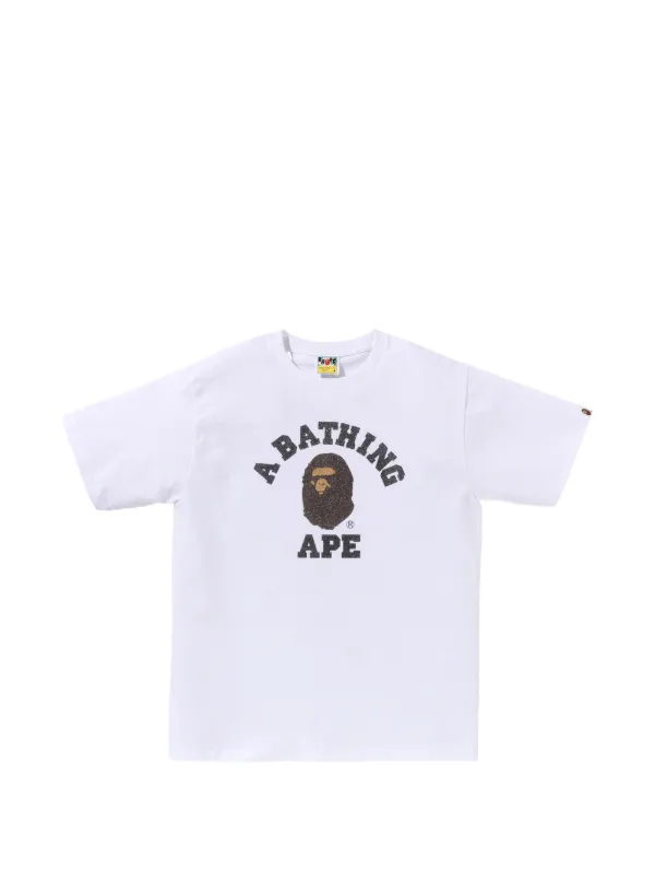 A BATHING APE® Ape Head グリッターTシャツ | ホワイト | FARFETCH JP