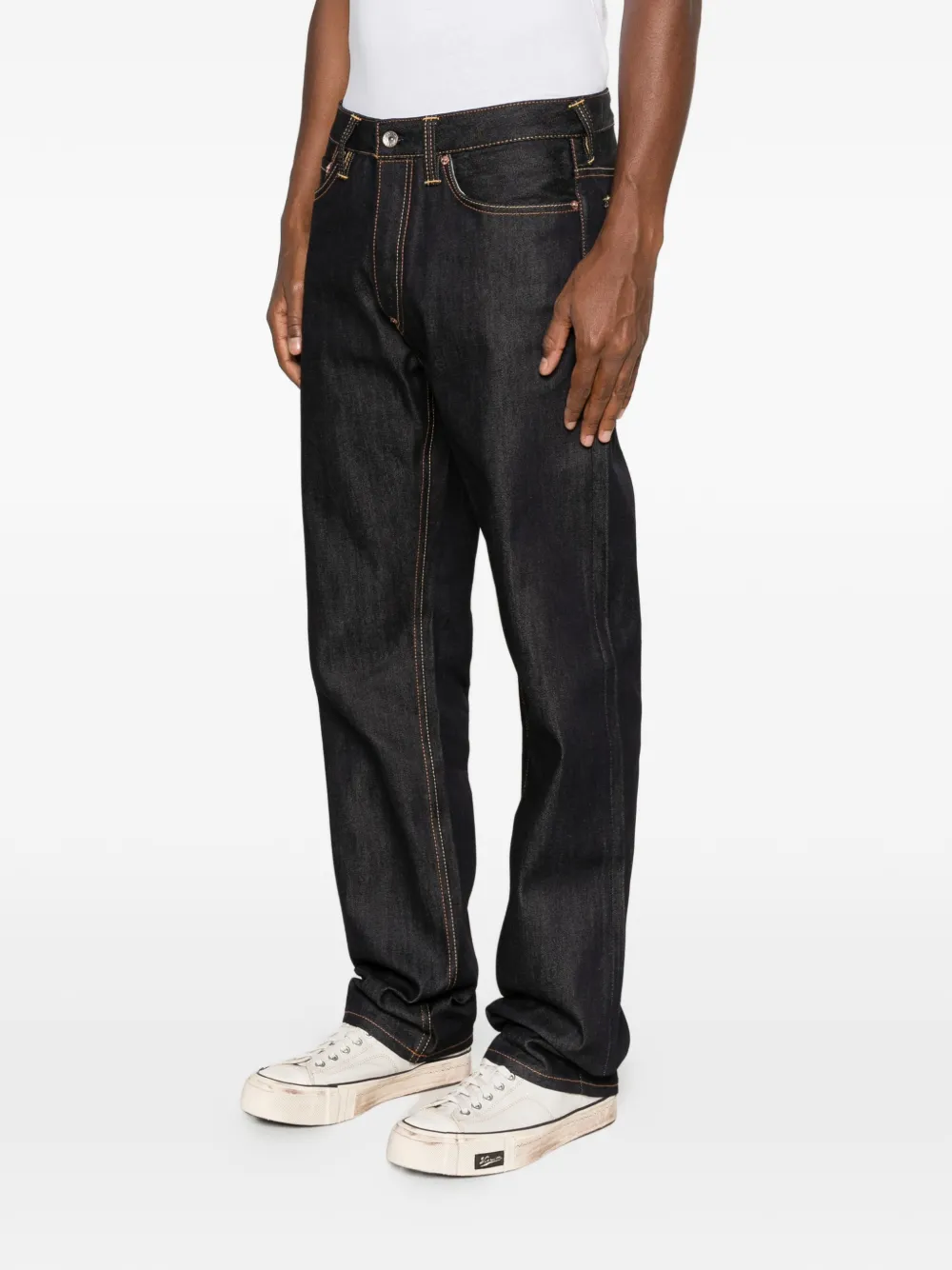 EVISU Seagull jeans met contrasterend stiksel Blauw