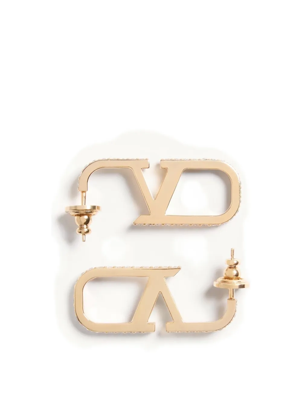 Valentino Garavani VLogo Signature metal and Swarovski® crystal earrings - Oro