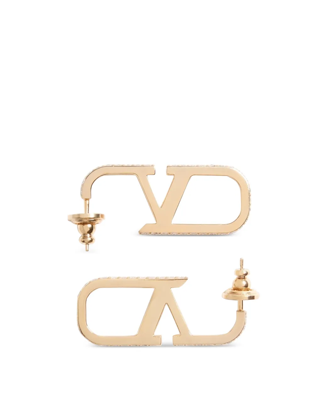Valentino Garavani VLogo Signature metal and Swarovski® crystal earrings - Gold