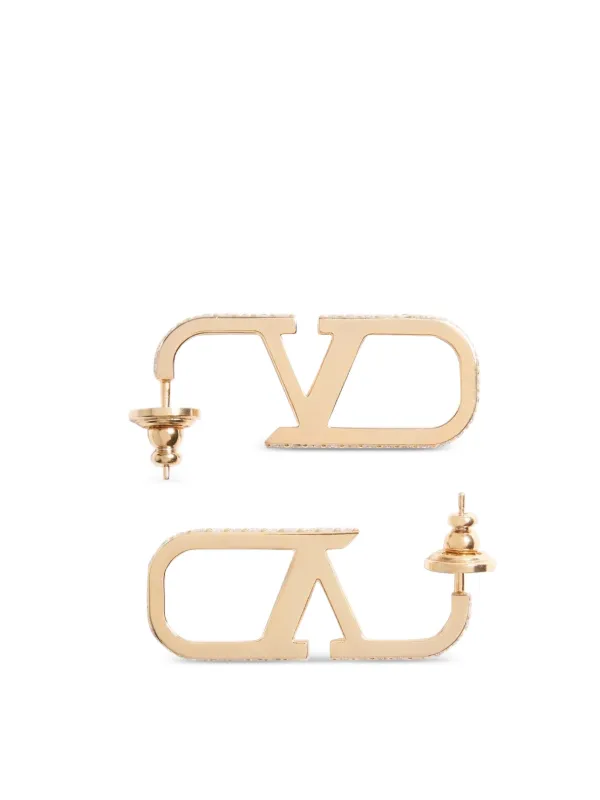 Valentino Garavani Vロゴ シグネチャー スワロフスキーピアス
