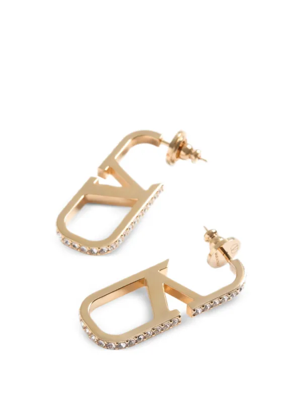 Valentino Garavani Vロゴ シグネチャー スワロフスキーピアス