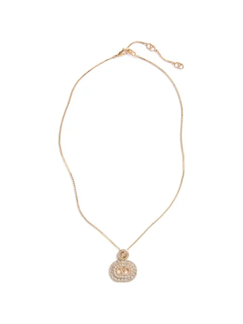 Valentino Garavani Vlogo Signature metal and swarovski crystal necklace
