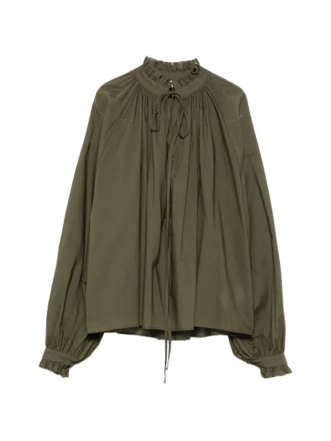 PT Torino ruffled-trim pleated blouse