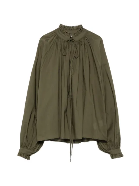PT Torino ruffled-trim pleated blouse