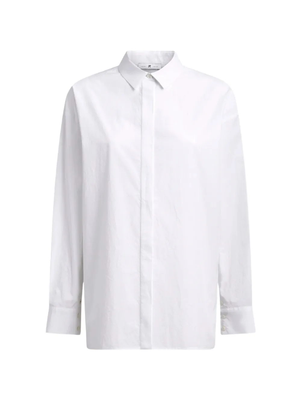 PT Torino Gaia concealed-fastening long-sleeve shirt - Bianco