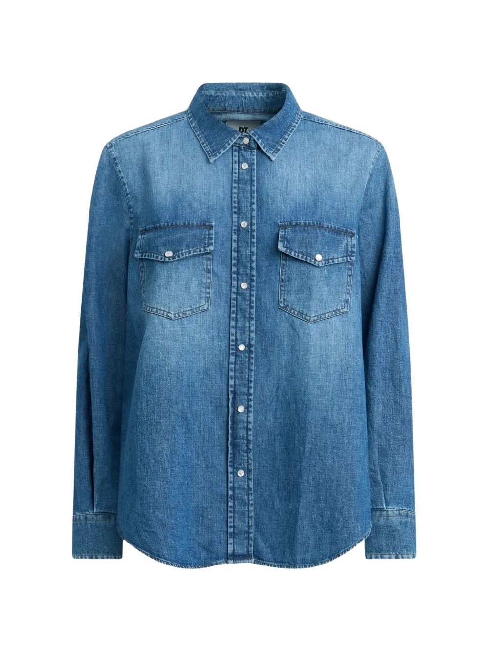PT Torino washed-denim shirt - Blau
