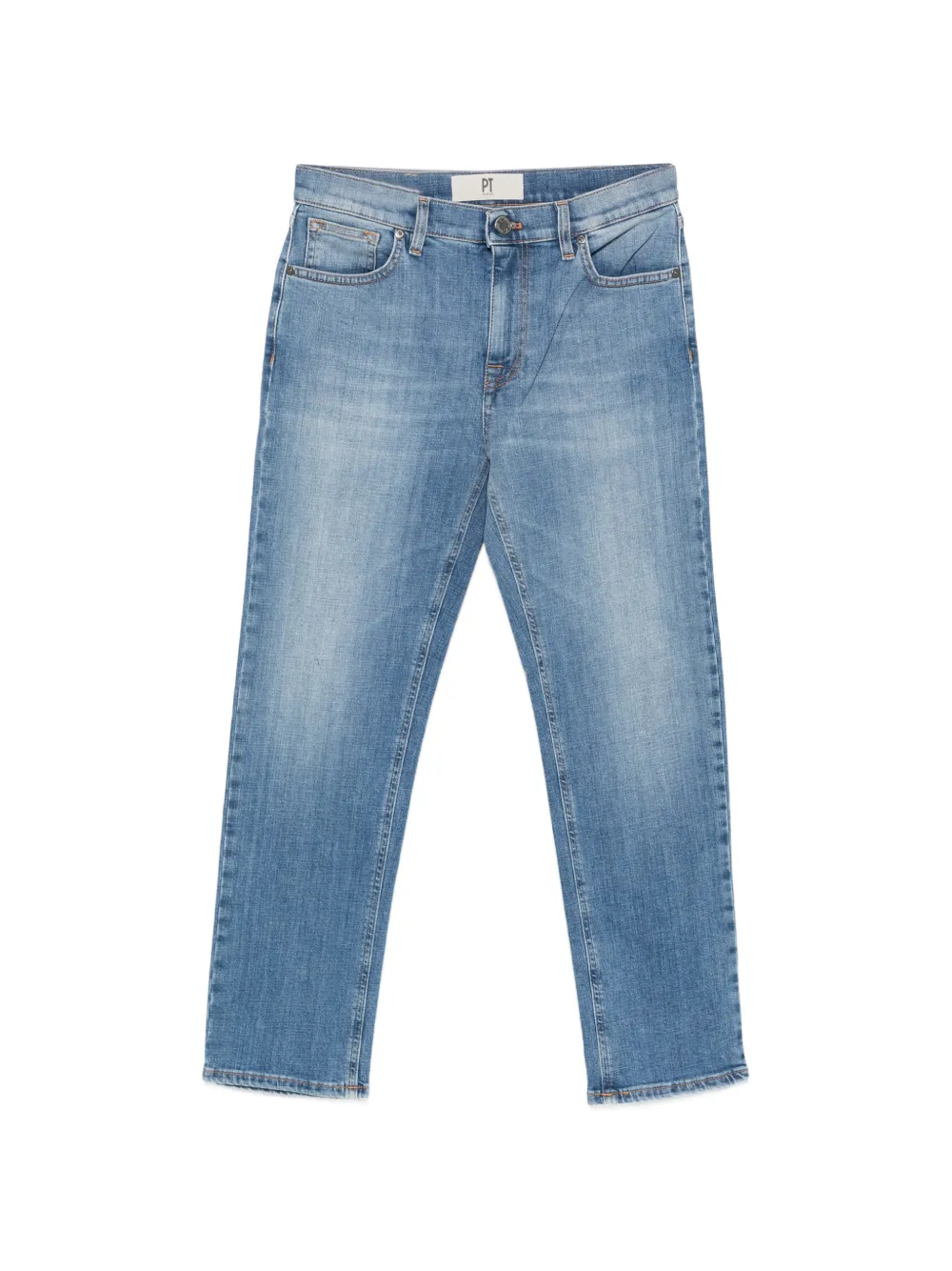 PT Torino Audrey faded-effect five-pocket jeans - Blu
