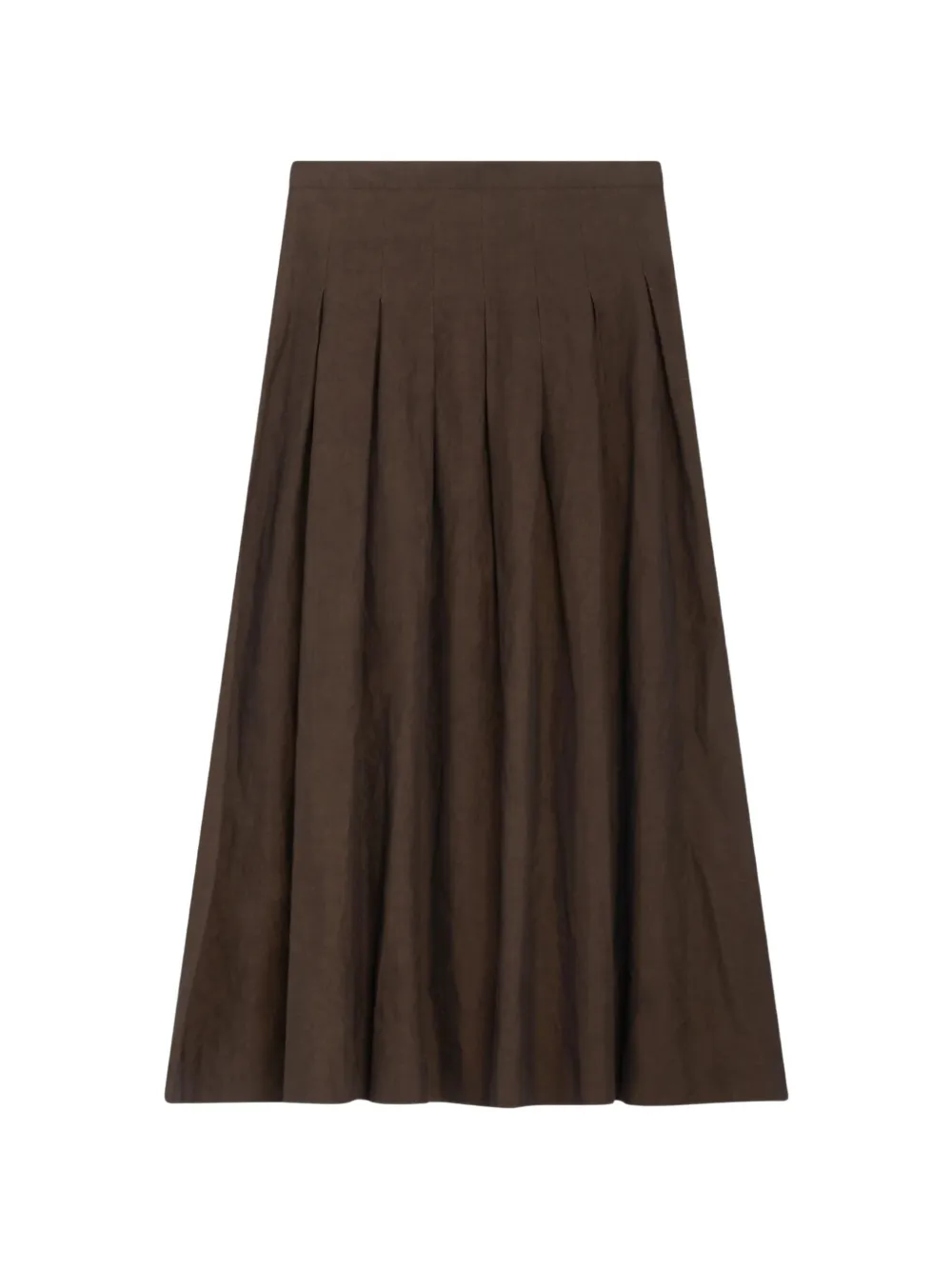PT Torino Mirna knife-pleat high-waisted midi skirt - Marrone