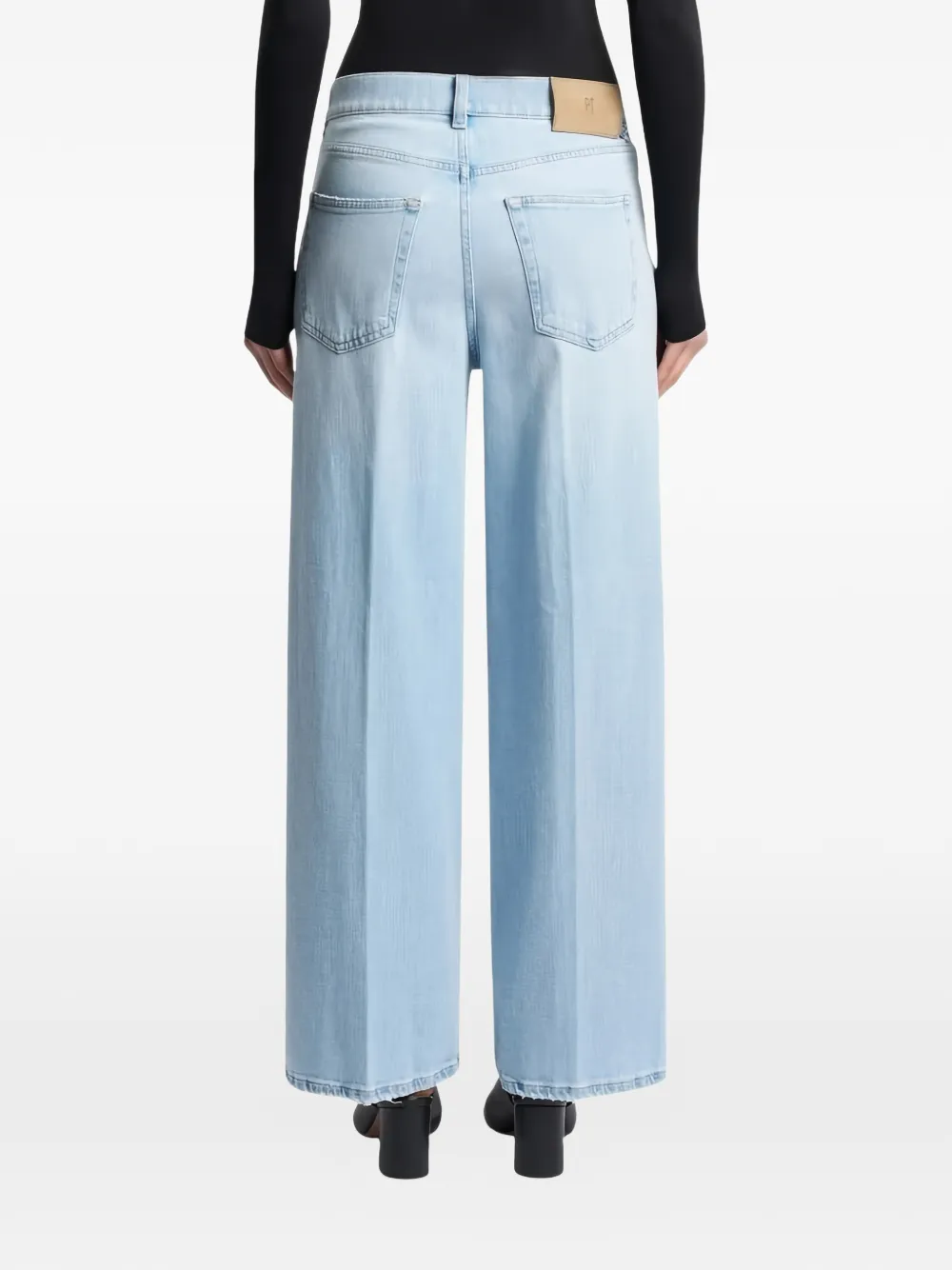 PT Torino Kendal geplooide jeans met wijde pijpen Blauw