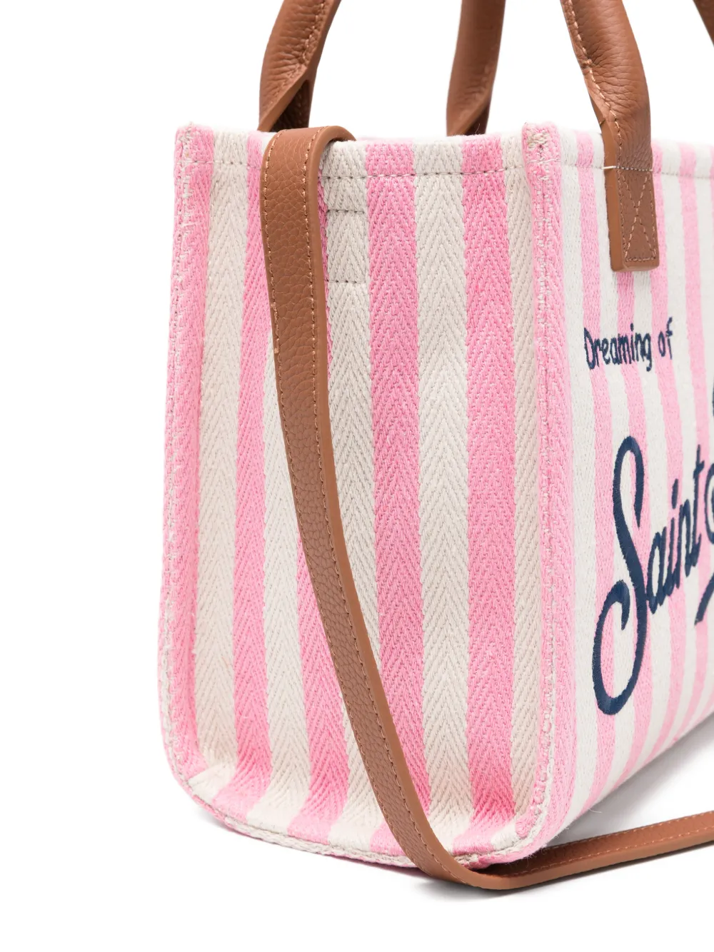 MC2 Saint Barth Vanity medium gestreepte shopper Roze