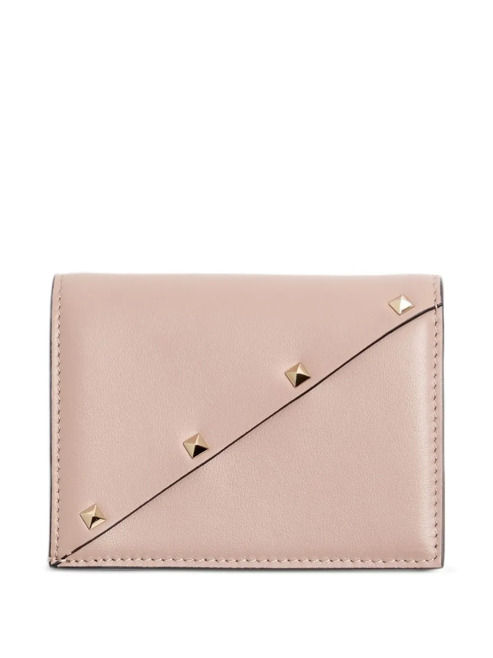 Valentino Garavani Rockstud Wispy kleine kalfsleren portemonnee Roze