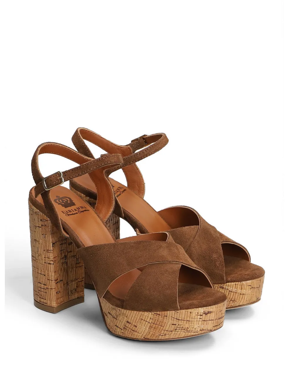 L Arianna crossover-strap platform sandals Bruin