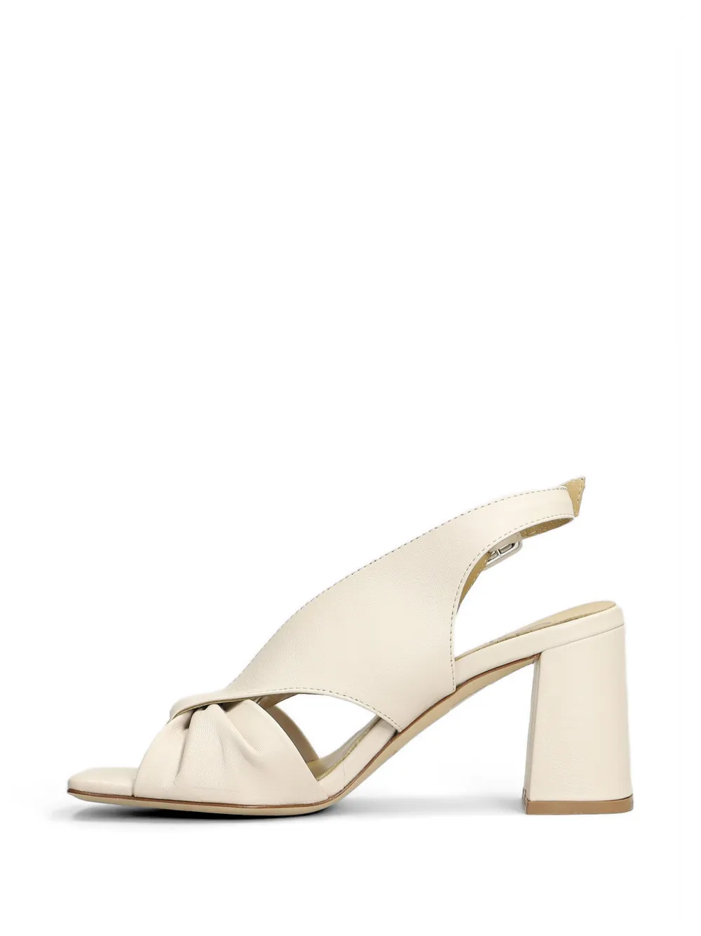 L Arianna twist-detail slingback sandals Beige
