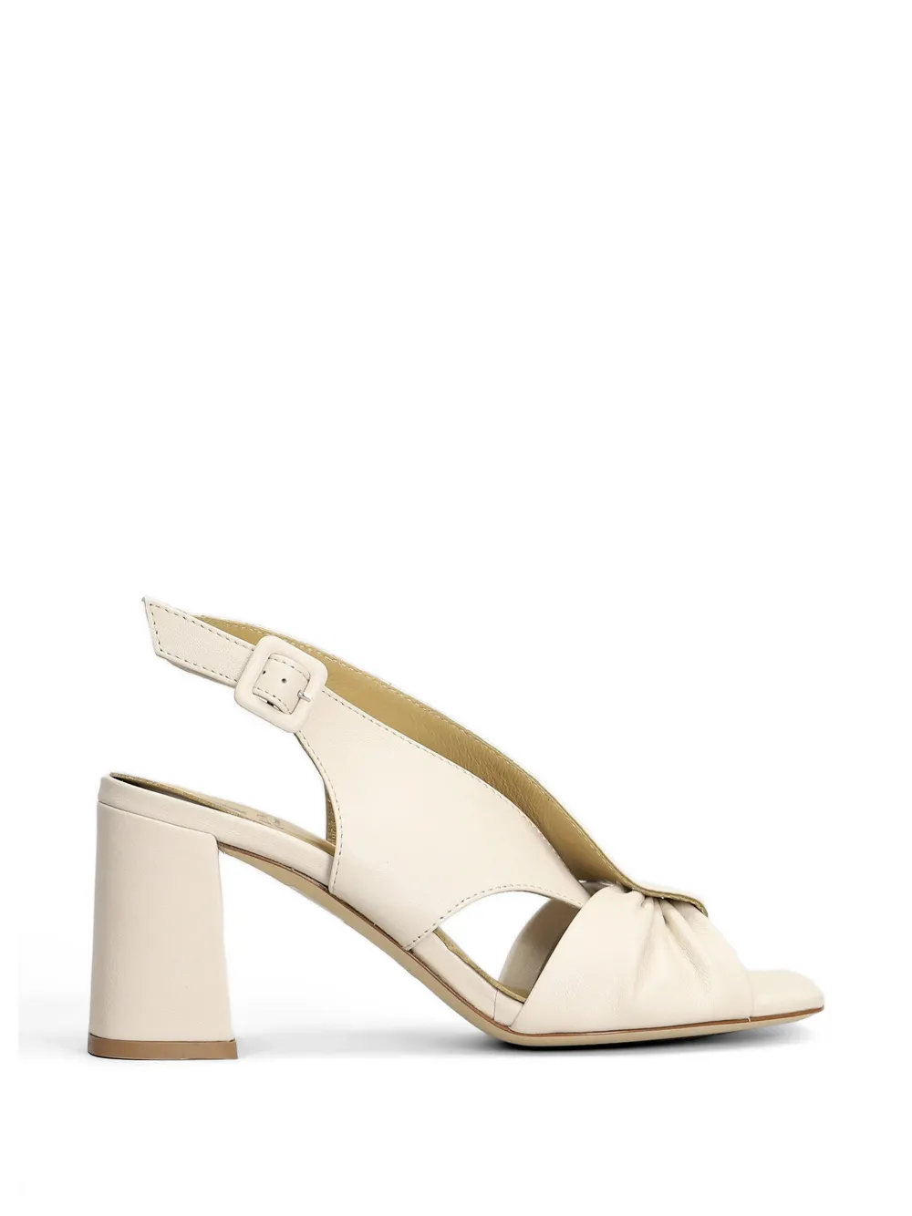 L Arianna twist-detail slingback sandals Beige