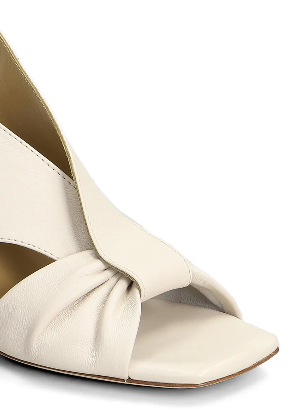 L Arianna twist-detail slingback sandals Beige