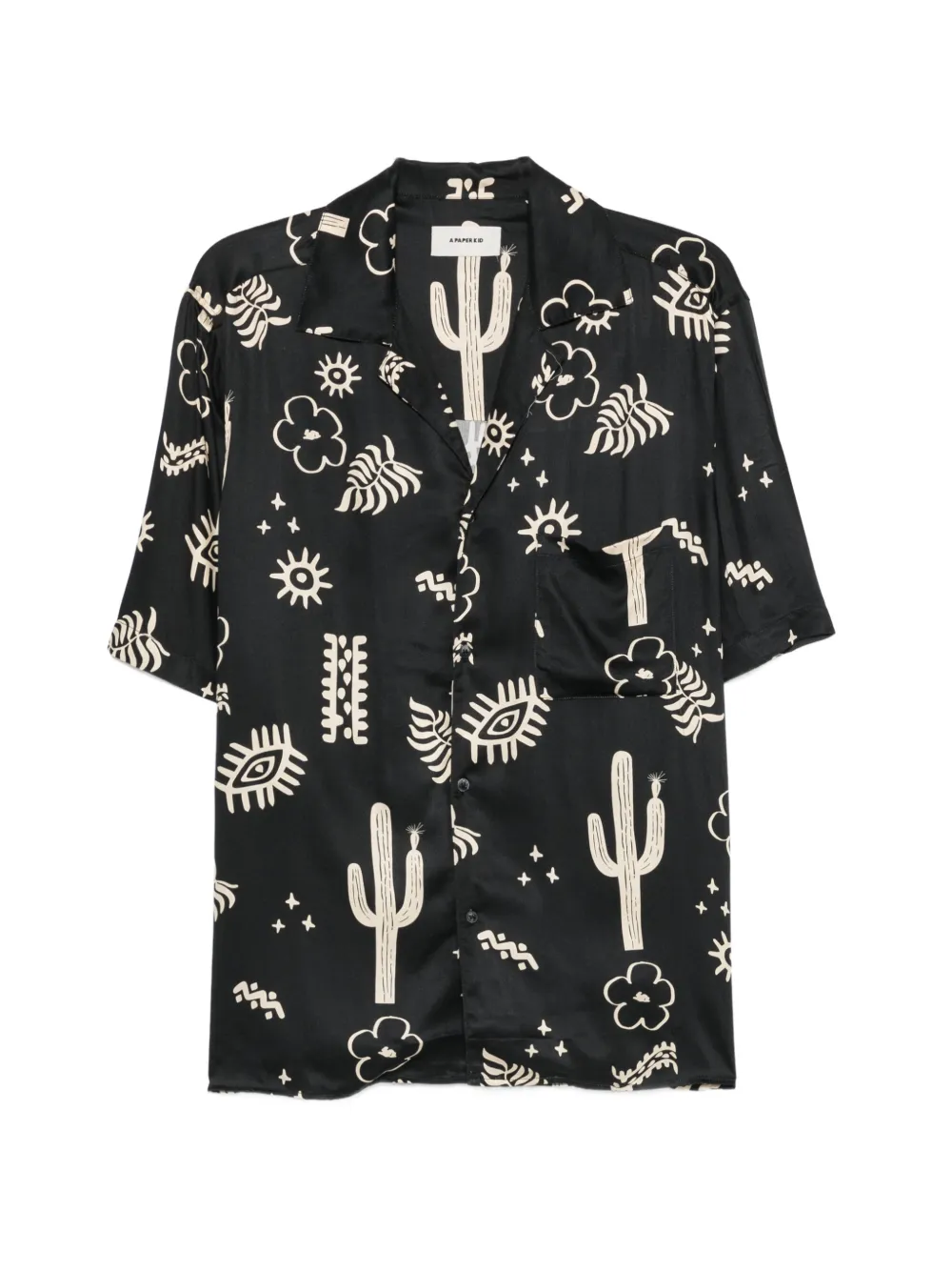 A Paper Kid graphic-print short-sleeve shirt - Nero