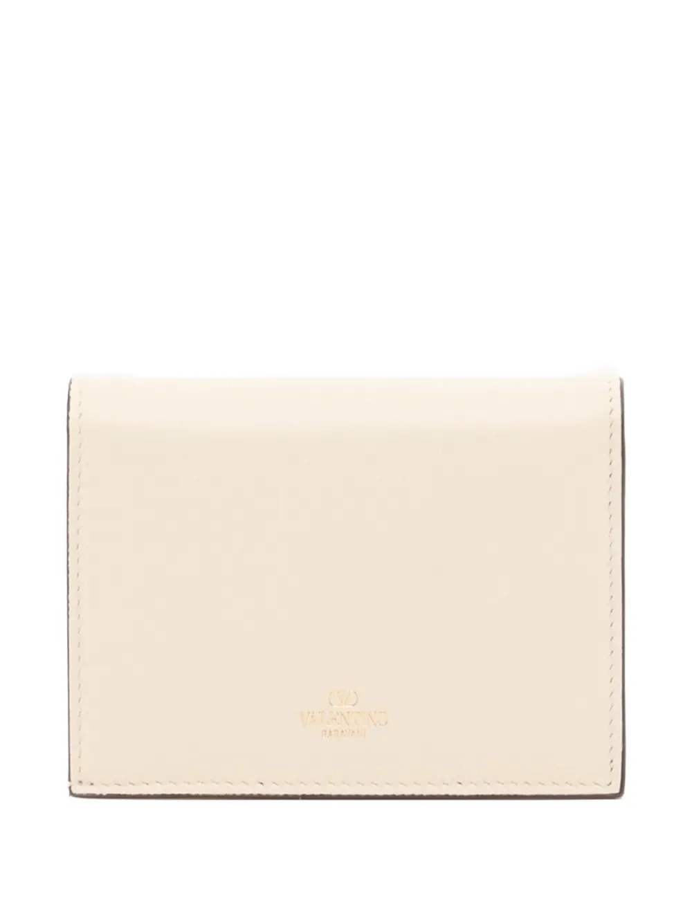 Valentino Garavani VLogo the Bold edition kleine kalfsleren portemonnee Beige
