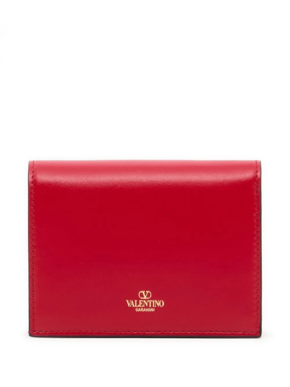 Valentino Garavani VLogo the Bold edition small calfskin wallet Rood