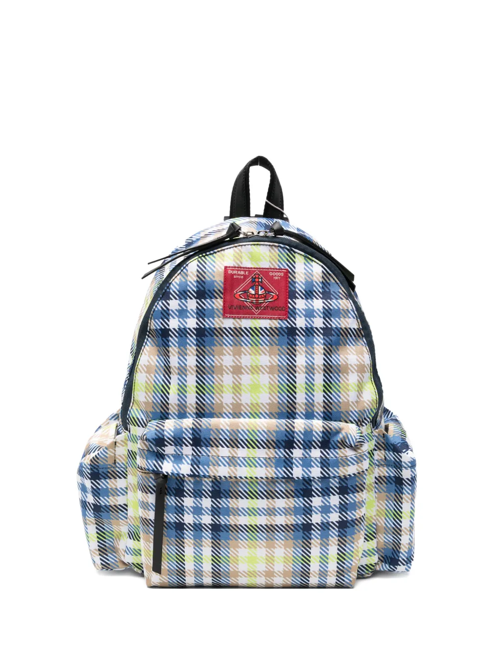 Vivienne Westwood medium George tartan-print backpack - Bianco
