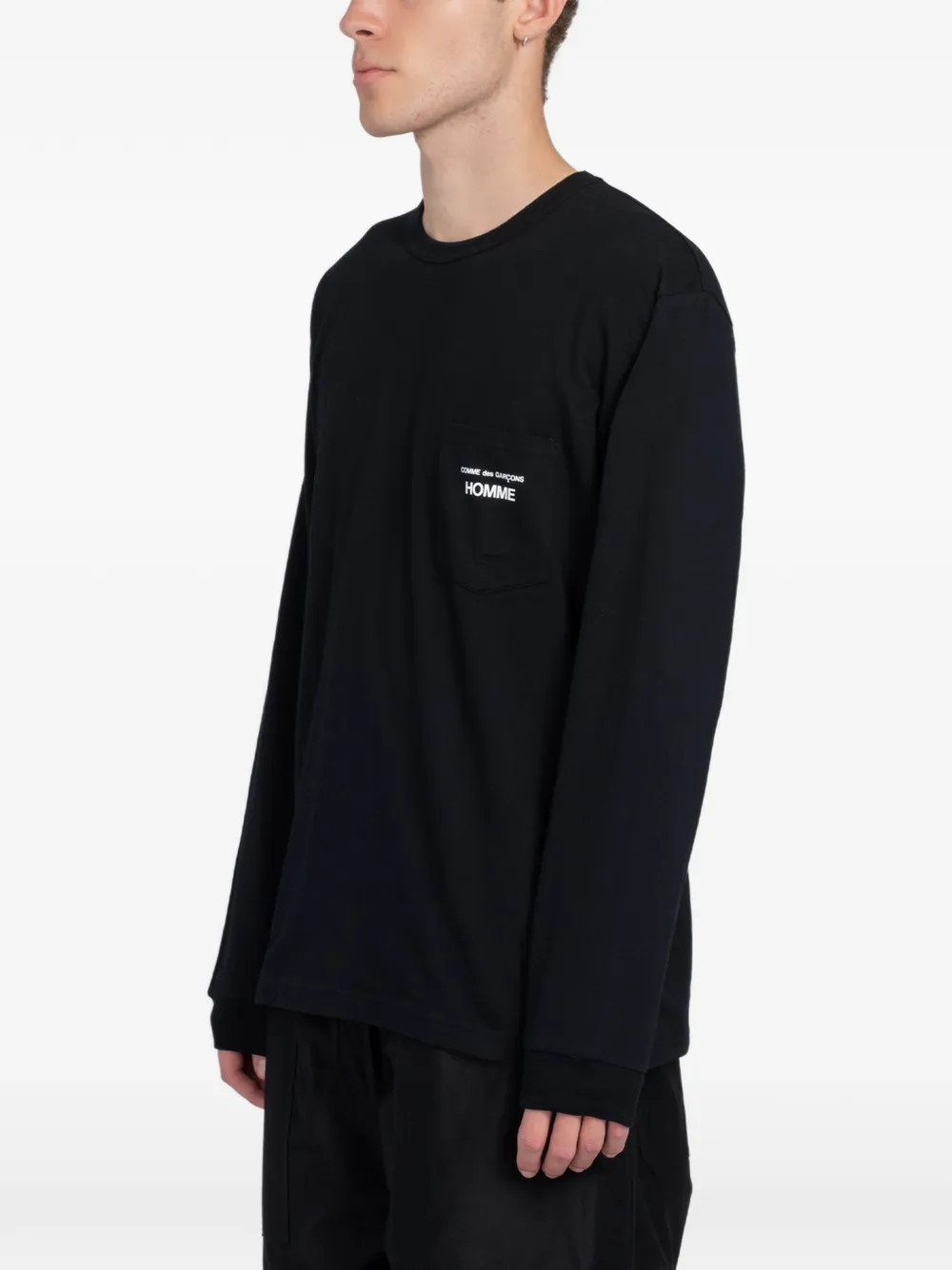 Comme des Garçons Homme T-shirt met logoprint Zwart