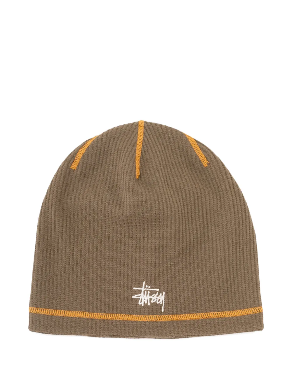 Stüssy Skullcap waffle-knit beanie hat - Verde