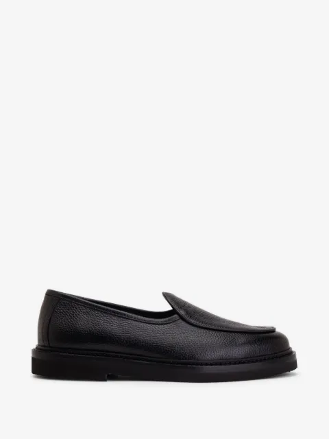 Soloviere Alexis pebbled-leather loafers