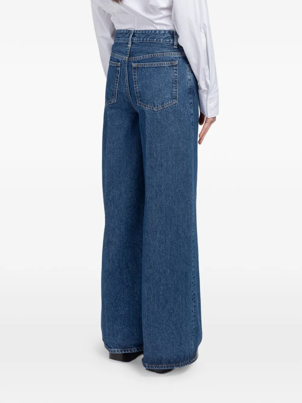 Filippa K Jeans met wijde pijpen Blauw