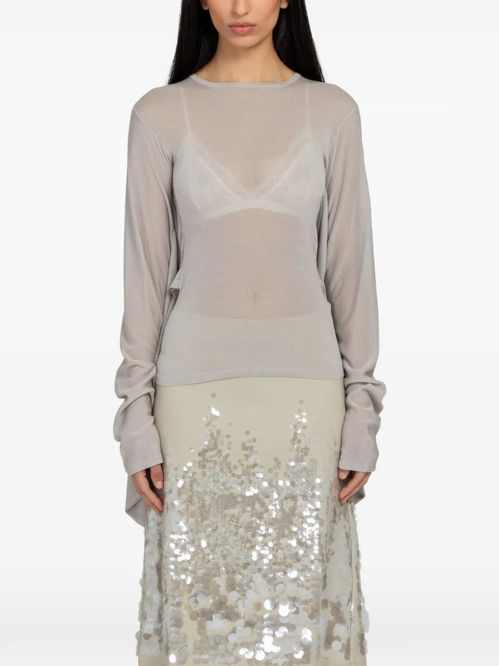 Paloma Wool Suga draped-panel blouse - Grigio