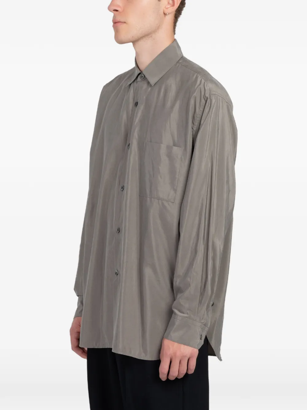 Ssstein Camisa Down Pat Oversize - Marrón 
