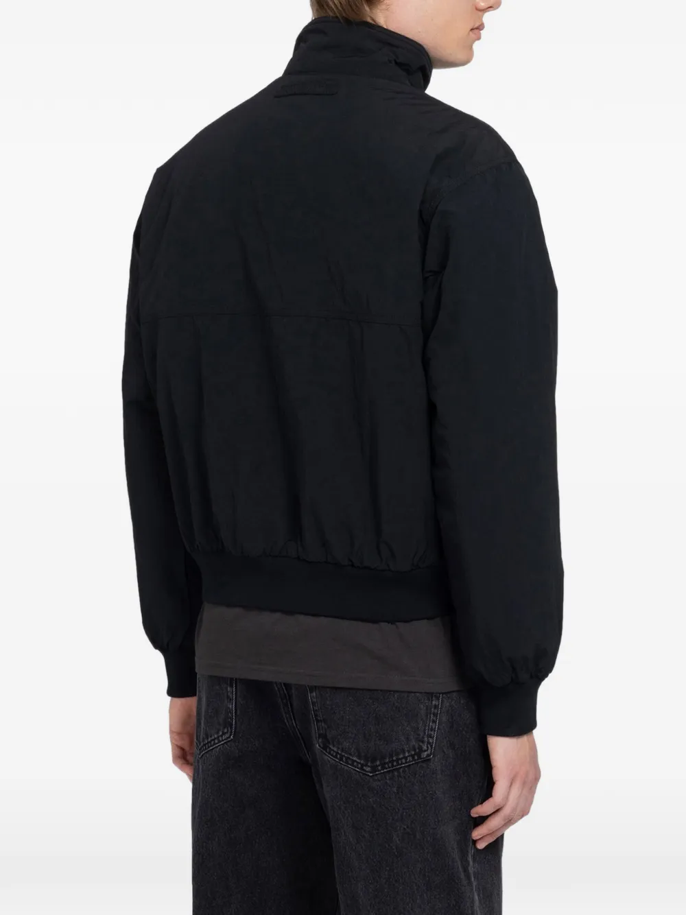 Stüssy Fleece gevoerd jack met logopatch Zwart