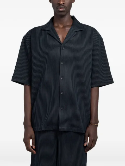MINIMUM Keaton plissé-effect striped shirt