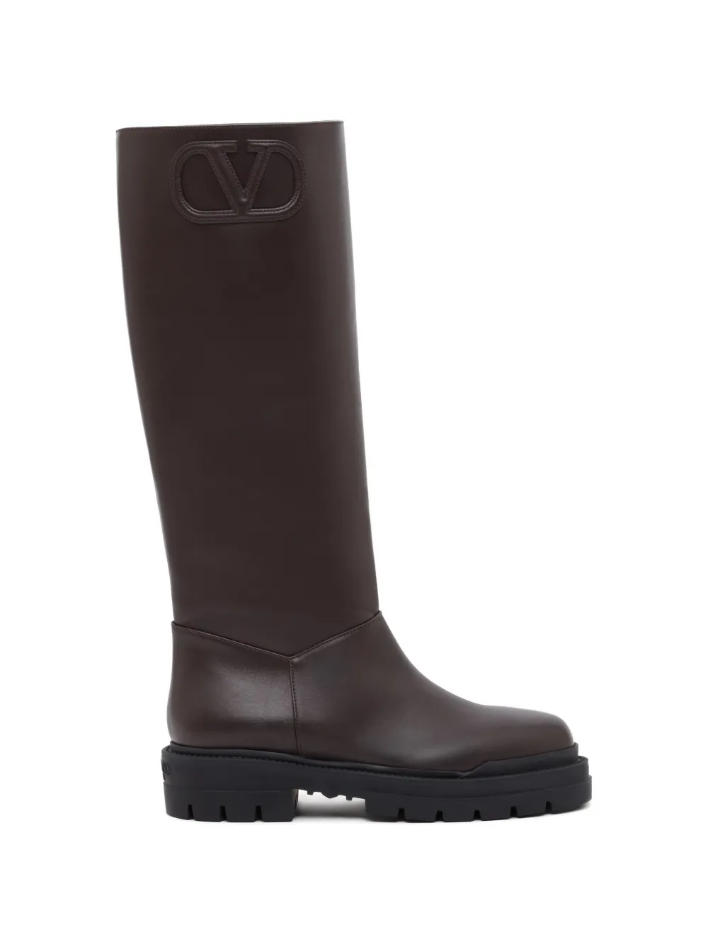 Valentino Garavani Fill Me calfskin boots 40mm - Marrone