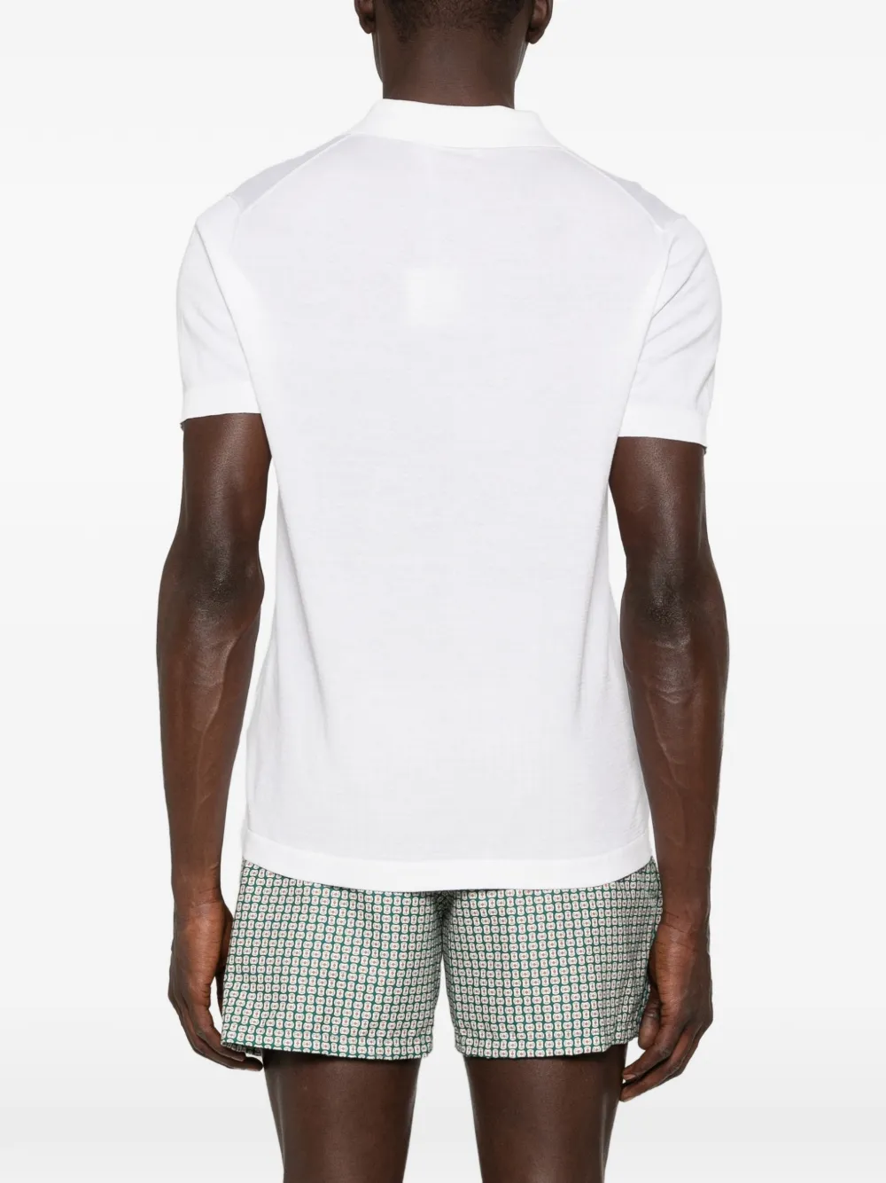 SIMKHAI Fijngebreid T-shirt met V-hals Wit