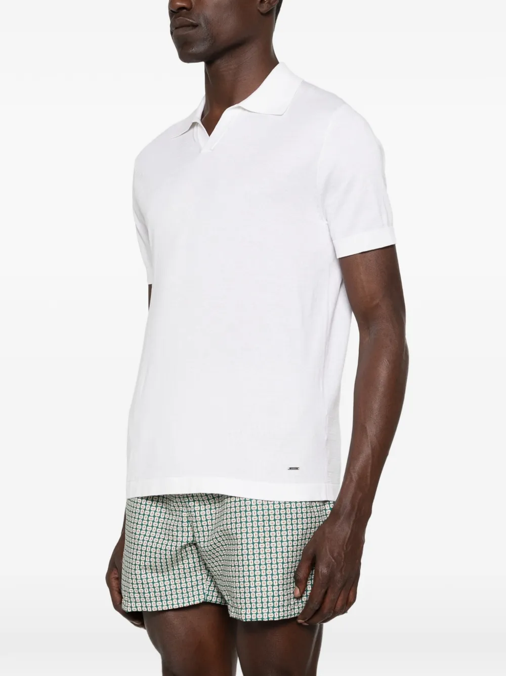 SIMKHAI Fijngebreid T-shirt met V-hals Wit