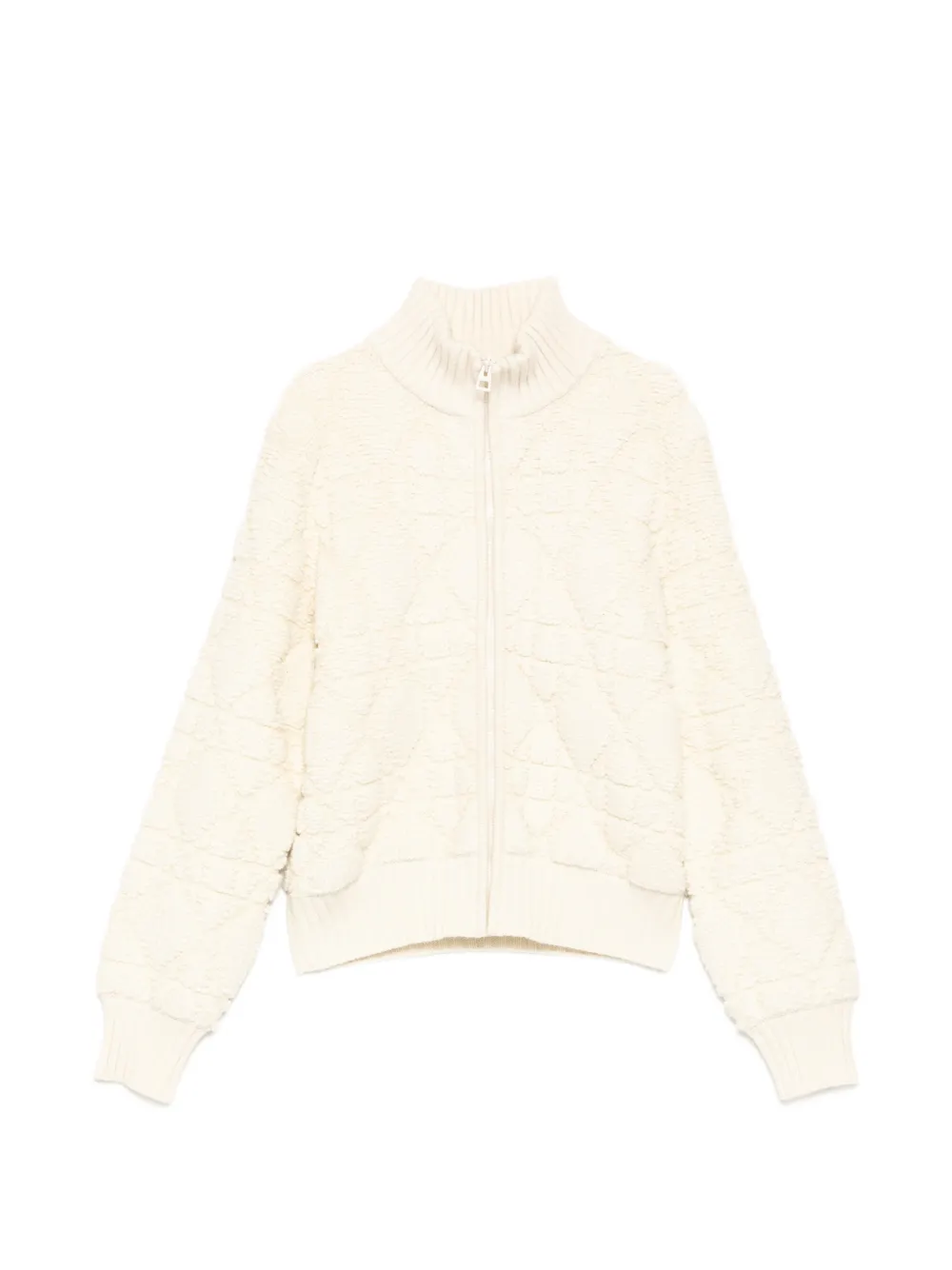 Christian Dior Pre-Owned Macrocannage Zipped Cardigan - Toni neutri
