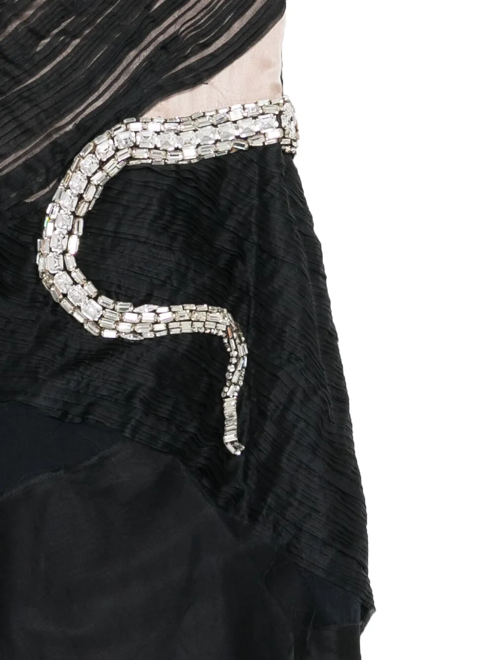 Gucci Pre-Owned 2004 strapless jurk met kristallen Zwart