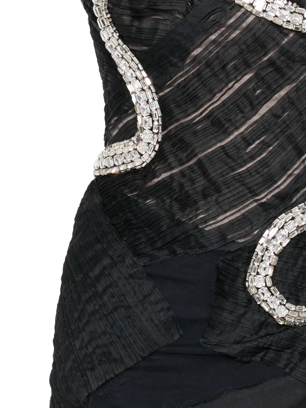 Gucci Pre-Owned 2004 strapless jurk met kristallen Zwart