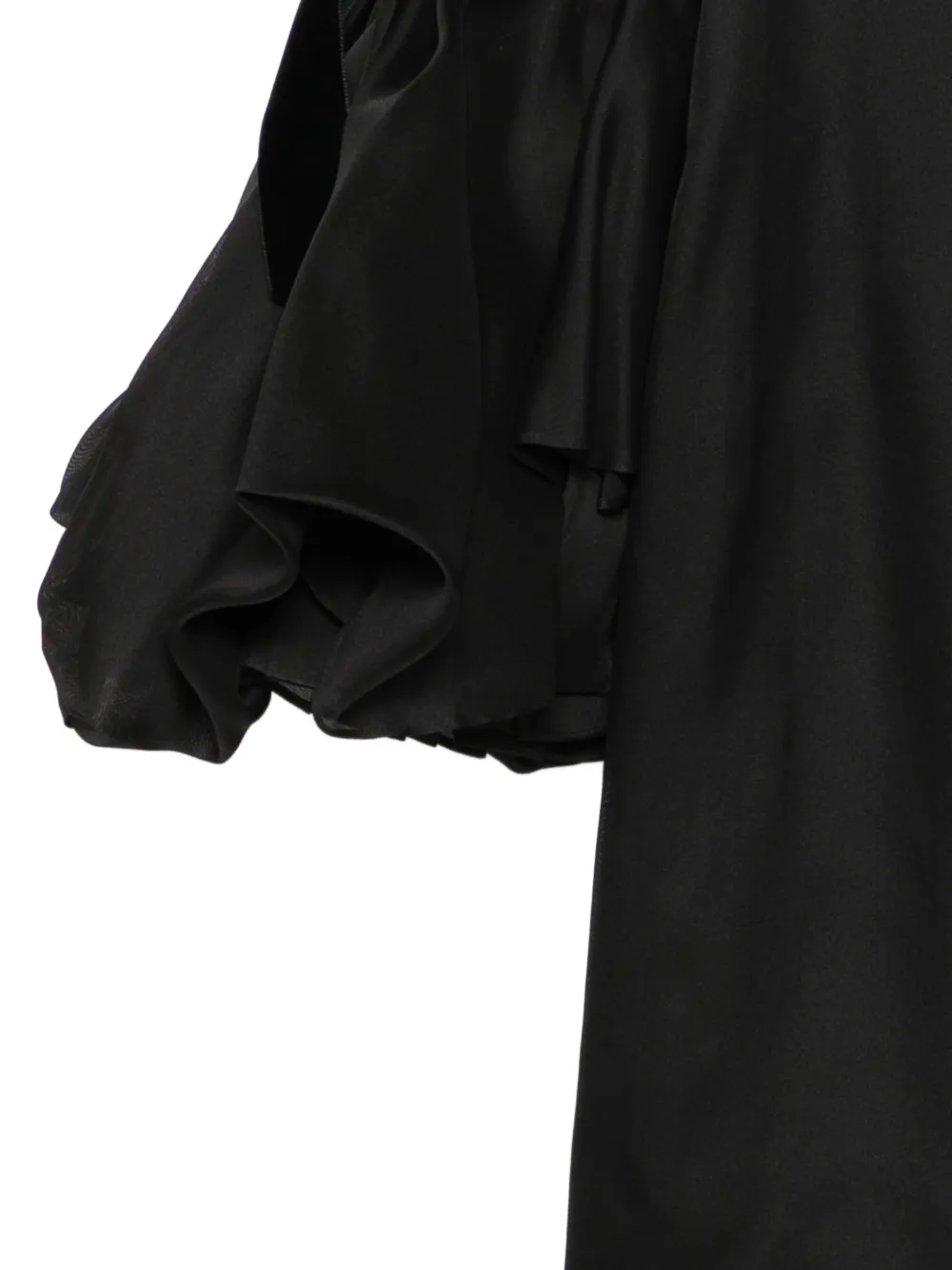 Saint Laurent Pre-Owned 2002 zijden jurk met klokmouwen Zwart